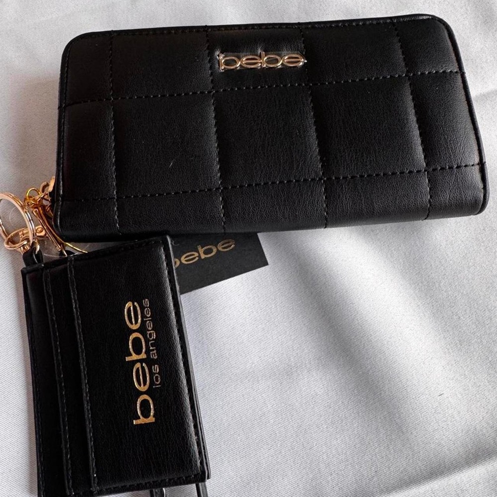 Bebé black  quilted wallet